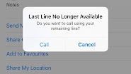 Last Line No Longer Available On iPhone
